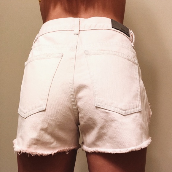 High Rise, Non-Stretch, ‘Paris’ Distressed Shorts - Picture 3 of 8